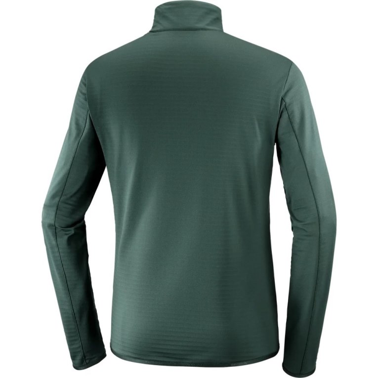 Salomon Essential Lightwarm Half Zip Men's Sweatshirt Green | CA 23J8